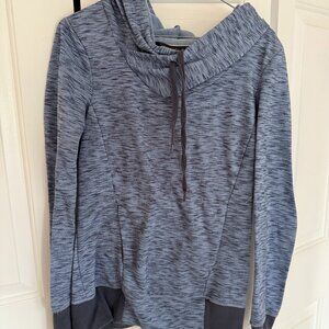Stoic Blue Heather Pullover Cowel Neck Sweatshirt Size Small